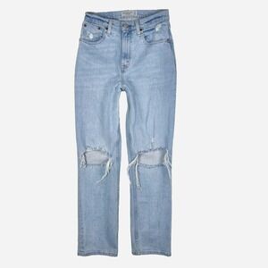 Abercrombie & Fitch 90s Straight Jeans 25 0 S Curve Love Retro High Rise Grunge